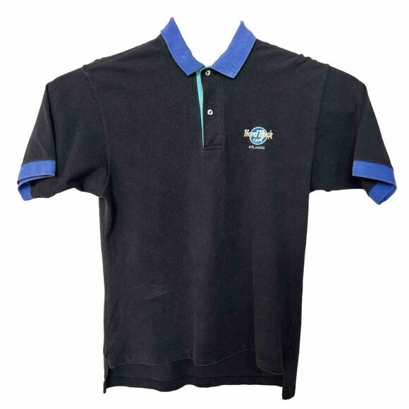 Vintage Hard Rock Cafe Polo‎ Shirt Made In USA Mens Medium - Picture 1 of 9